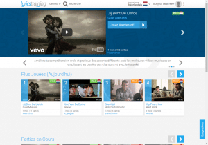 Taal app/website Lyricstraining